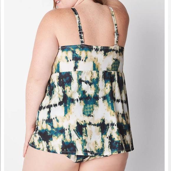 Lane Bryant Swim Top, Knot-Front Tankini - Picture 2 of 5